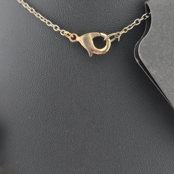 Layered Gold Tone Necklace w/ Rose Quartz & Crystal Beads 28” - Picture 5 of 9